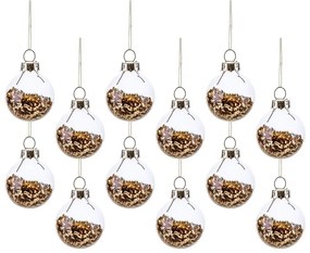 Стъклени коледни топки в комплект от 12 бр. ø 3 cm Gold Mini – Sass &amp; Belle