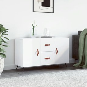 828142 vidaXL Сайдборд, бял гланц, 100x36x60 см, инженерно дърво