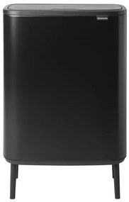 Кош за боклук Brabantia Bo Touch Hi 1001260, 60 л, Повдигнат, Плавно и безшумно отваряне, Черен мат