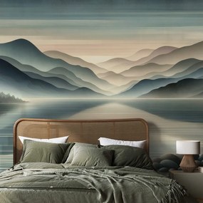 Самозалепващ тапет – Мъглива планинска панорама