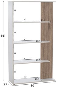 Библиотека HM8770 цвят натурал-бял