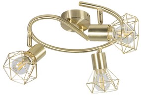 Смарт LED прожектор месингов въртящ се и накланящ се вкл. 3 Wifi P45 - Mosh