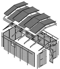 Дървен гараж – 493 х 303 см – 15 м2