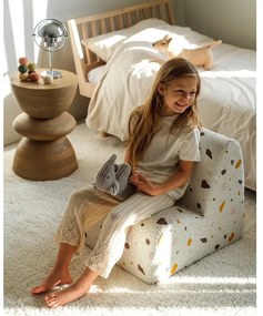 Бял детски стол от букле и шенил Terrazzo Cloud – Wigiwama