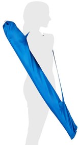 Плажен чадър MUHLER 2119 1008628, Ø160 см, Висок 195 см, 8 ребра, UV защита UPF 50+, Чупещо рамо, Син
