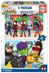 Пъзел Educa Spidey &amp; His Amazing Friends (2 x 20 pcs)