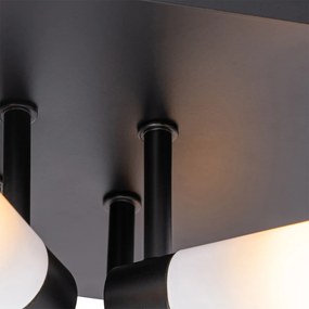 Модерна таванна лампа за баня черна 4-светлина IP44 - Bath