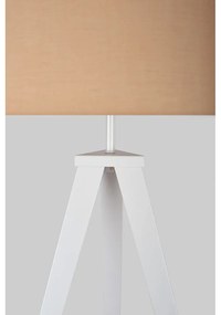 Подова лампа с бели метални крака и бежов абажур Kiki - Bonami Essentials