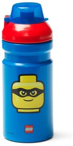 Синя бутилка за вода с червен капак , 390 ml Iconic - LEGO®