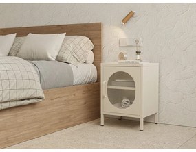 Кремаво метално нощно шкафче Diora – Marckeric