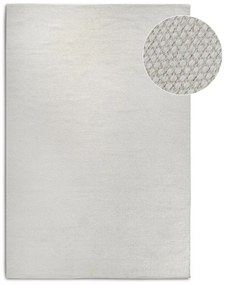 Кремав ръчно изработен килим със смес от вълна 60x90 cm Pradesh Natural White – Elle Decoration