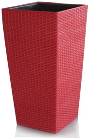 Саксия Квадрат Висока - Червена