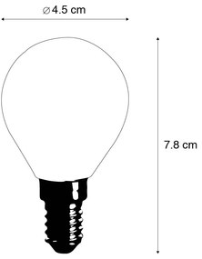 Комплект от 5 E14 LED Filament крушки P45 4W 470 lm 2700K