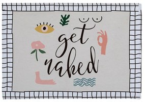 Бяло-черна постелка за баня 60x40 cm Get-Naked - Little Nice Things