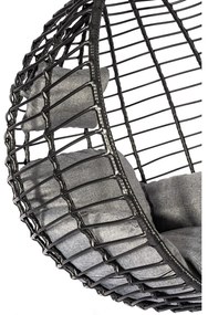 Черно висящо кресло от изкуствен ратан Mila - Bonami Selection