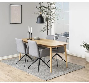 Сив тапициран трапезен стол с подлакътници Naya – Actona