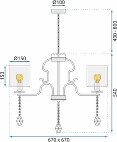 Пендел Cristal APP958-5CP