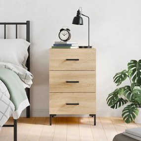 827663 vidaXL Нощно шкафче, дъб сонома, инженерно дърво 40x40x66 см