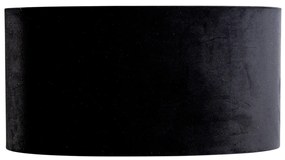 Кадифена абажура черна овална 50/33/25