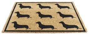 Изтривалка от кокосови влакна 40x60 cm Dachshund – Artsy Doormats