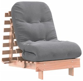 846749 vidaXL Футон кресло с матрак, 60x206x11 см, дугласко дърво масив