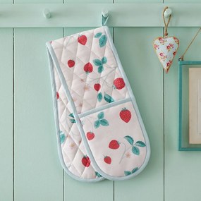 Двойна кухненска ръкавица от памук Strawberry Garden - Catherine Lansfield