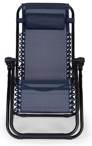 Шезлонг тъмно синьо