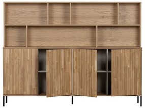 Библиотека от декор от дъб в естествен цвят 200x150x44 cm Gravure – WOOOD