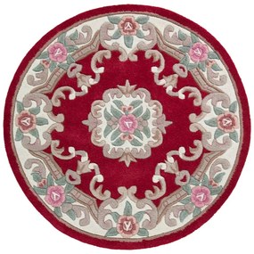 Килим от червена вълна , ⌀ 120 cm Aubusson - Flair Rugs
