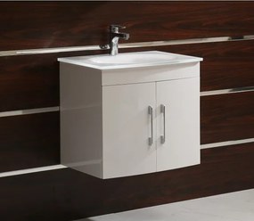 Конзолен PVC шкаф ICP 6092 W "КАЯ", Inter Ceramic, с умивалник, 60x46x55см