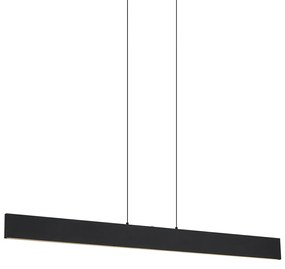 Модерен висящ лампион черен вкл. LED 3-степенно димируем Easylift - Straight