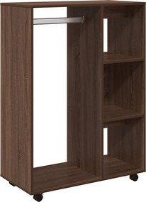 815980 vidaXL Гардероб, кафяв дъб, 80x40x110 см, инженерно дърво