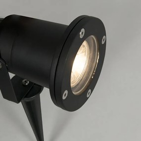 Комплект от 3 интелигентни градински прожектора черни вкл. кабел и щепсел 230cm IP65 - Basic