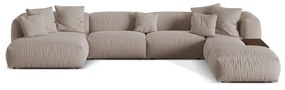 Бежов модулен ъглов диван (десен ъгъл/U форма) Martina – Micadoni Home