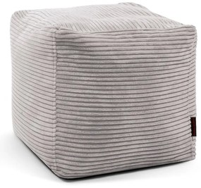 Светлосив пуф от рипсено кадифе Up! MooG – SLOWDOWN