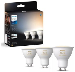 К-кт 3x LED Димируема крушка Philips Hue WHITE AMB. GU10/4,2W/230V 2200-6500K