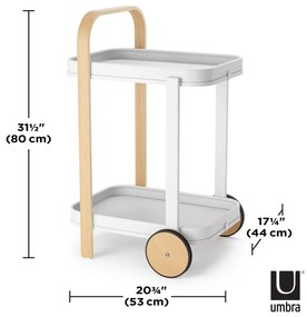 Маса за сервиране на колелца 44x53 cm Bellwood - Umbra