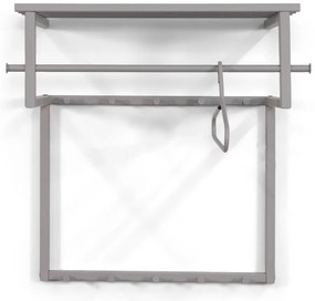Сиво-бежова метална стенна закачалка с рафт Rizzoli - Spinder Design