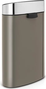 Кош за боклук Brabantia Touch Bin New 650529, 40 л, Безшумно и плавно затваряне, Плосък гръб, Сив/инокс