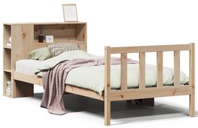 3321680 vidaXL Легло с рафтове за книги, без матрак, 90x200 см, бор масив