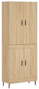3195806 vidaXL Висок шкаф, дъб сонома, 69,5x34x180 см, инженерно дърво