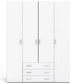 Бял гардероб 154x200 cm Space – Tvilum