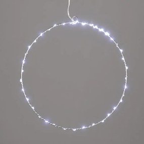 Декоративен LED Silver round-Cool White-Diameter: 30 см