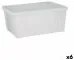 Кутия за Съхранение с Капак Stefanplast Elegance Бял Пластмаса 29 x 17 x 39 cm (6 броя)