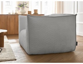 Светлосиво кресло от прежда с примки от букле Giorgia – Bobochic Paris