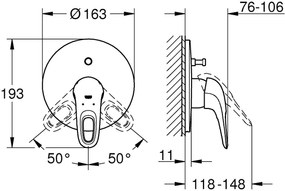 Exterior parts of Душ faucet Grohe Eurostyle Cosmopolitan