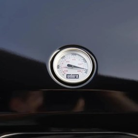 Електрическо барбекю със стойка Weber Lumin WB92010879DL, 2200 W, Сгъваема стойка, 315C, Емайлирани с порцелан чугунени скари, Страничен рафт, Черен