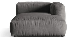 Сив кадифен модул за диван (десен ъгъл) Martina – Micadoni