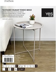Метална кръгла странична масичка ø 47 cm Hilmar – Yes Everyday