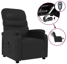 3073670 vidaXL Електрически наклоняем стол, черен, изкуствена кожа